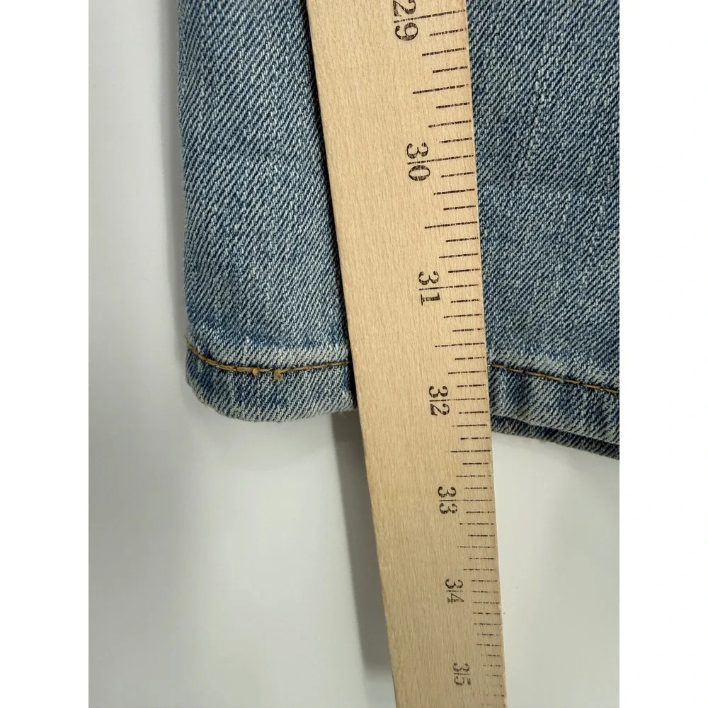 Levis 511 Jeans Mens 33x32 Blue‎ Slim Fit Light Wash Denim Pants Distressed
